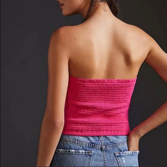 Anthropologie Barbie Valentine's pink bow satin NWT, stretches, never worn - Picture 3 of 6